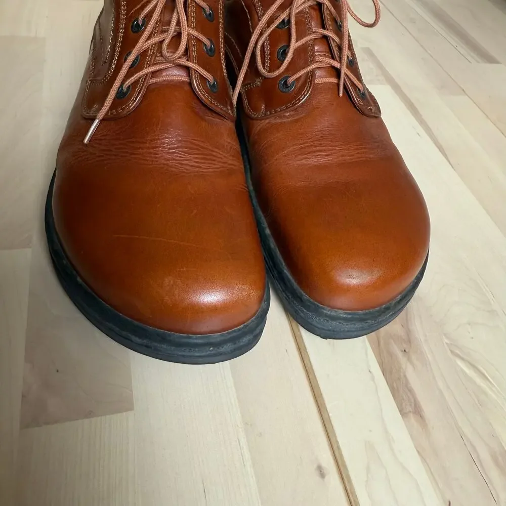 Footprint Birkenstocks Men’s Cognac Leather Lace Up Oxford Casual Shoes EU- 44‎